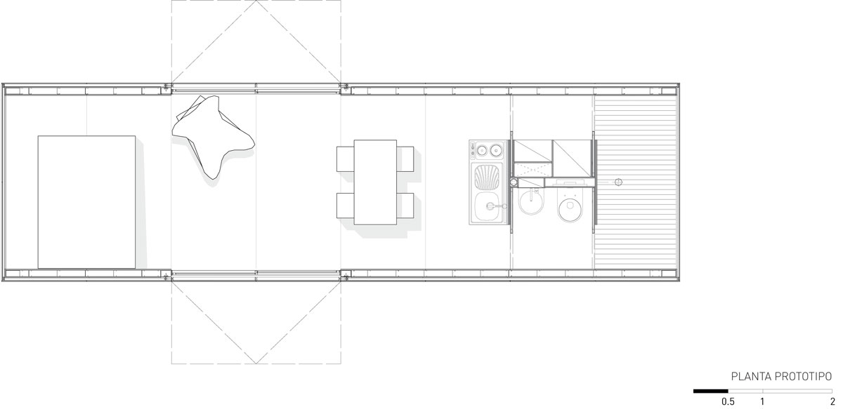 Planta Baixa do MAPA Arquitetos, idealizadores do MiniMod