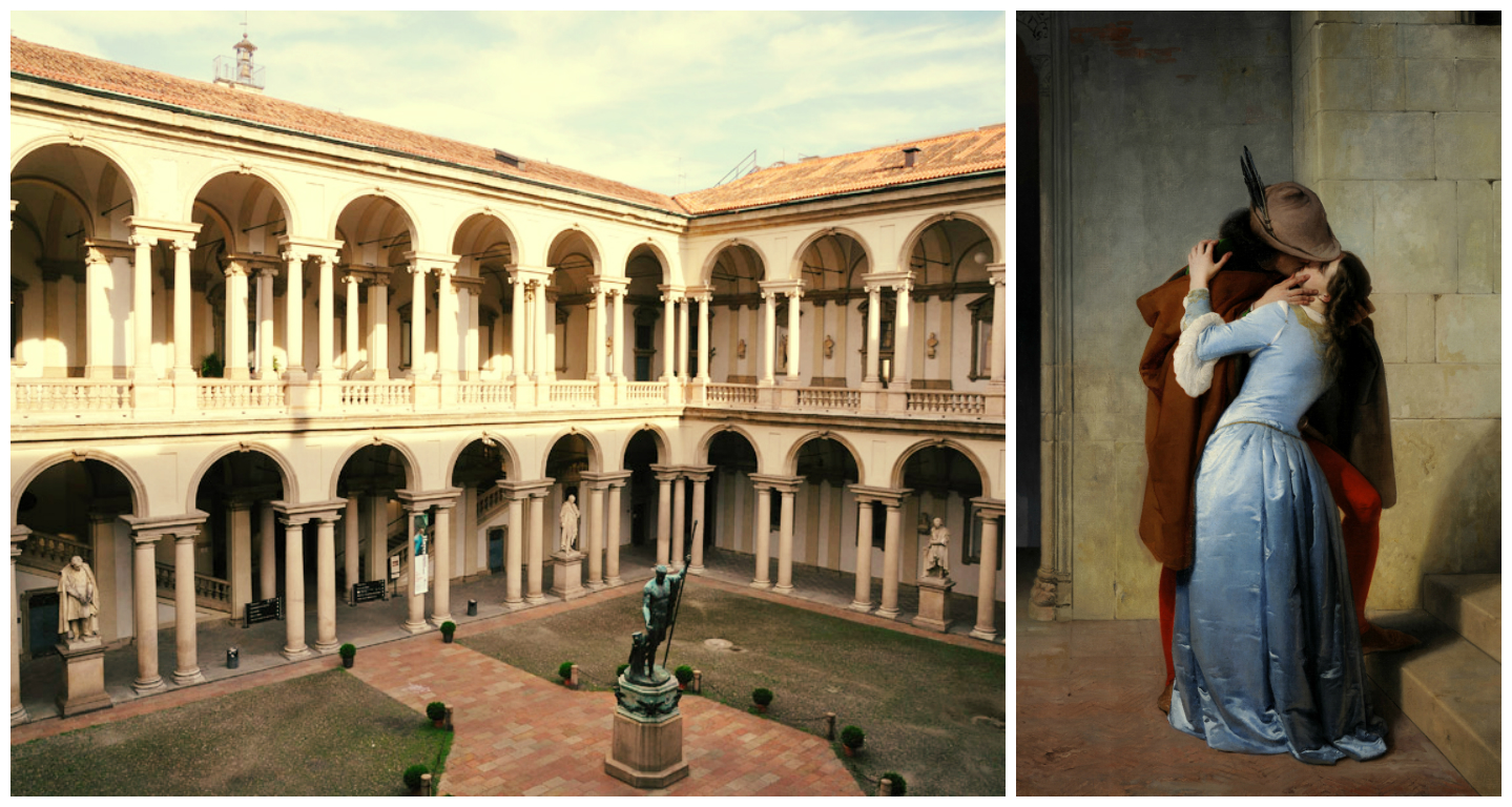Pinacoteca de Brera O Palácio de Brera era convento de jesuítas no século 16, onde havia um centro de estudos. Durante a dominação austríaca em Milão, a imperatriz Maria Teresa d’Austria fundou a Academia de Belas Artes (1776). A Pinacoteca foi criada para a formar uma coleção de obras as quais os estudantes da Academia poderiam usar como modelos. Em 1982, a tradicional familia Jesi doou à Pinacoteca uma rica coleção de 60 obras dos maiores artistas italianos do ínicio do século 20 (entre eles, Boccioni,Modigliani, Morandi e Martini) e alguns artistas estrangeiros, como Picasso. Dessa maneira, a Pinacoteca está mais completa, incluindo estas obras do século 20.